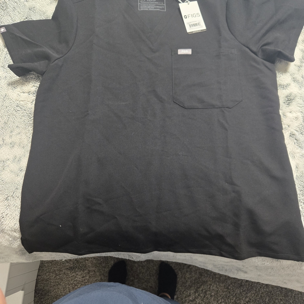 Figs Black Short Sleeve Tee